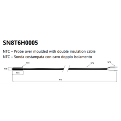 NTC 10MT 5x20 TPE IP68 SCHERM.