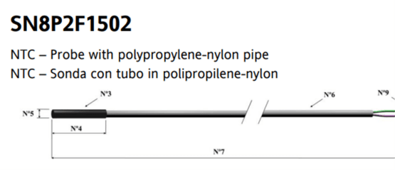 NTC (N), 4,7x27mm Plastik, 1,5m PVC - grau